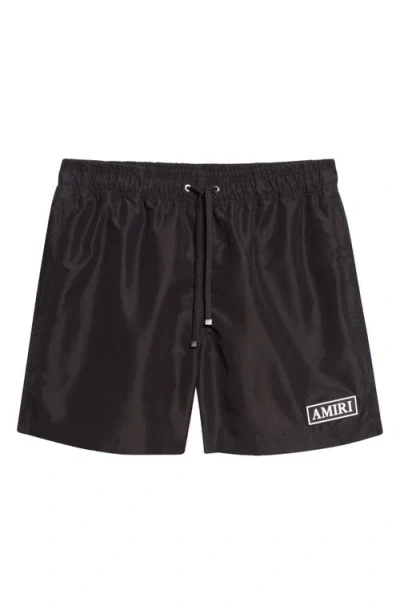 Amiri Ma Core Logo Swim Trunks In Black
