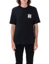 Amiri Jazz Wolf Black Crewneck T-shirt With Logo Lettering On The Front And Maxi Print On The Rear In Cott In Black