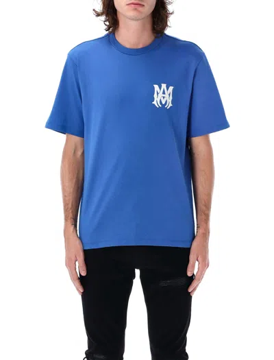 Amiri Ma Logo Cotton T-shirt In Blue