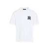 Amiri White Crewneck T-shirt With Logo Print On The Front And Logo Lettering On The Rear In Cotton M In White