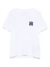 Amiri Logo T-shirt With Ribbed Crew Neck In White