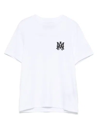 Amiri Logo T-shirt With Ribbed Crew Neck In White