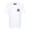 Amiri White Crewneck T-shirt With Logo Print On The Front And Logo Lettering On The Rear In Cotton M In White