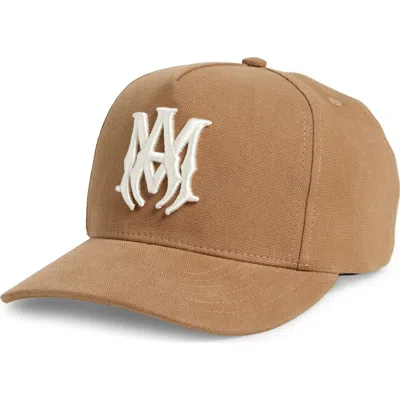 Amiri Ma Cotton Canvas Baseball Cap In Brown