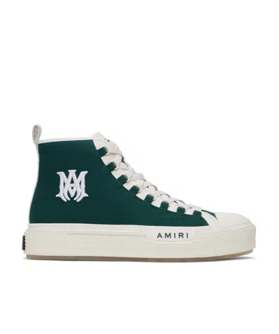 Amiri Green 'ma' Court Hi Sneakers In Evergreen