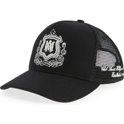 Amiri Ma Crest Trucker Hat In Black