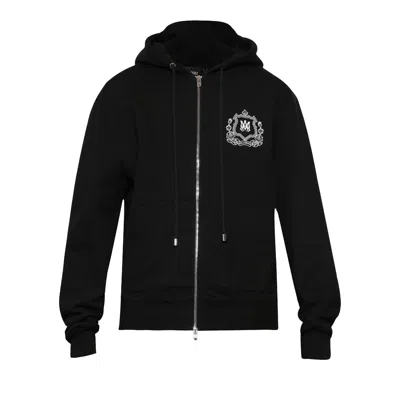 Pre-owned Amiri Ma Crest Zip Hoodie 'black' | Men's Size Xl