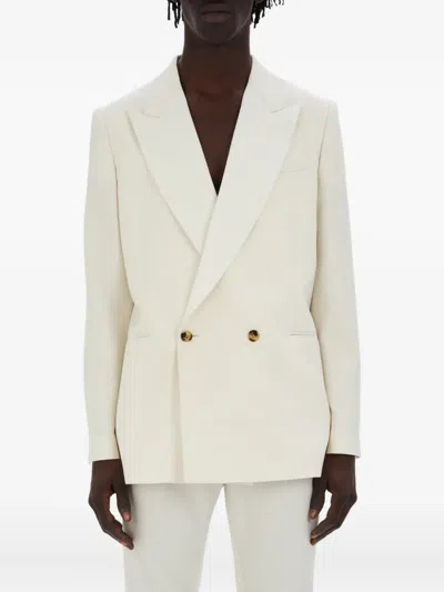 Amiri Ma Double-breasted Blazer In White