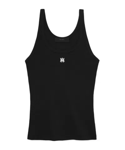 Amiri Ma Embroidered Rib Vest In Black