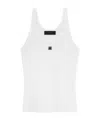 Amiri Ma Embroidered Rib Vest In White
