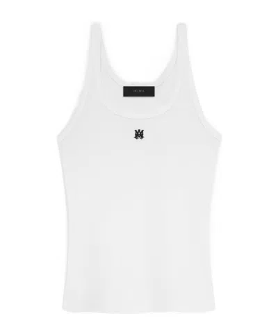 Amiri Ma Embroidered Rib Vest In White