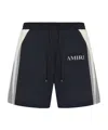 Amiri Quad Panel Side Stripe Tailored Shorts In Black