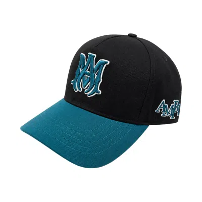 Pre-owned Amiri Ma Full Canvas Cap 'black Teal' | Men's Size Onesize