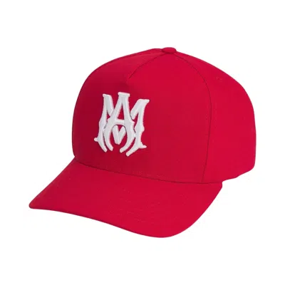 Pre-owned Amiri Ma Full Canvas Cap 'red White' | Men's Size Onesize
