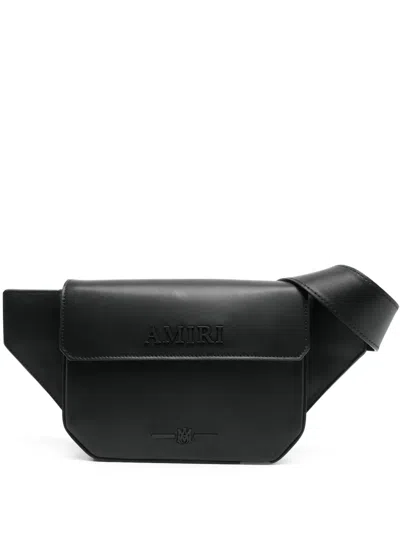Amiri Ma Leather Belt Bag In Schwarz