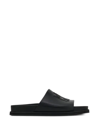 Amiri Ma Leather Slide Sandal In Black