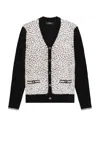 Amiri Man Black&white Knitwear In Black