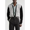 Amiri Man Black&white Knitwear In Black