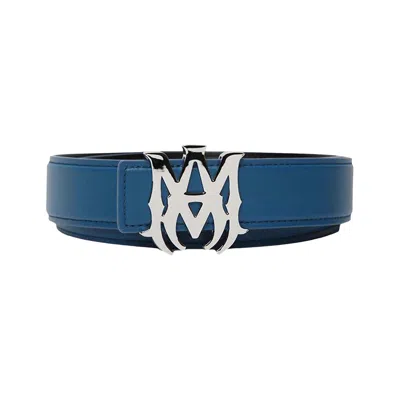 Pre-owned Amiri Ma Logo Belt 'blue' | Men's Size 80