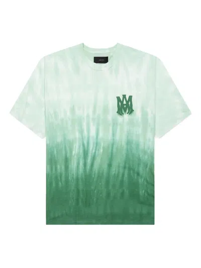 Amiri Ma Logo Dip Dye T-shirt In Green