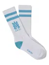 Amiri Ma Logo-intarsia Striped Socks In White