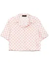 Amiri Allover Ma Printed Short-sleeved Shirt In Pink