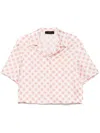 Amiri Allover Ma Printed Short-sleeved Shirt In Pink