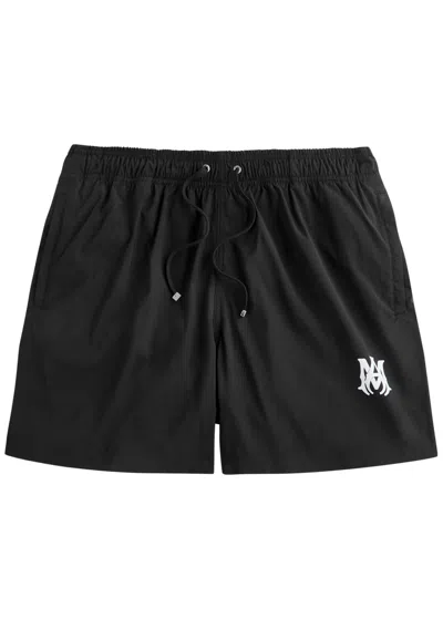 Amiri Ma Logo-print Swim Shorts In Black