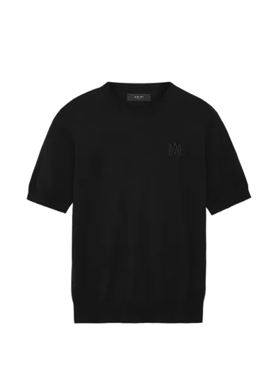 Amiri Ma Logo-embroidered T-shirt In Black