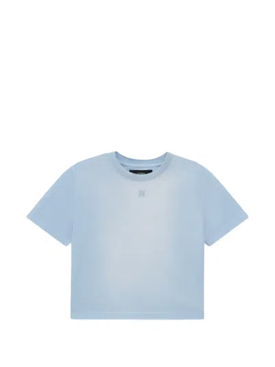 Amiri Ma Logo-embroidered T-shirt In Blue