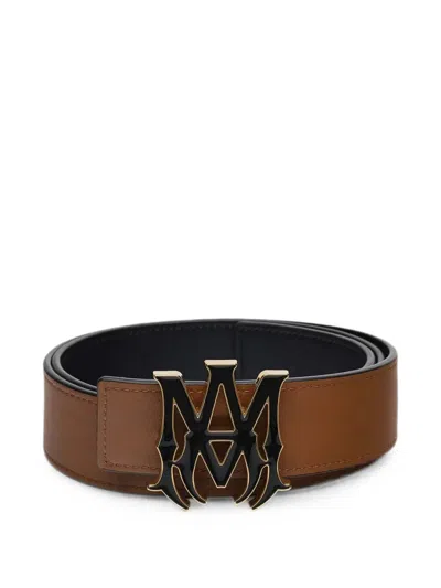 Amiri Ma Logo-plaque Leather Belt In Brown