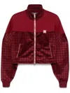 Amiri Ma-monogram Velvet Jacket In Red
