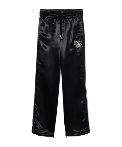 Amiri Music Note Satin Sports Trousers In Black