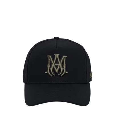 Amiri Ma Outline Canvas Hat In Black