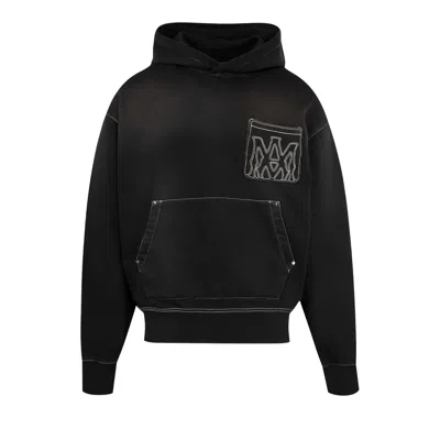 Pre-owned Amiri Ma Outline Oversized Hoodie 'black' | Men's Size L