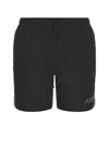 Amiri Black Cotton Short With Logo