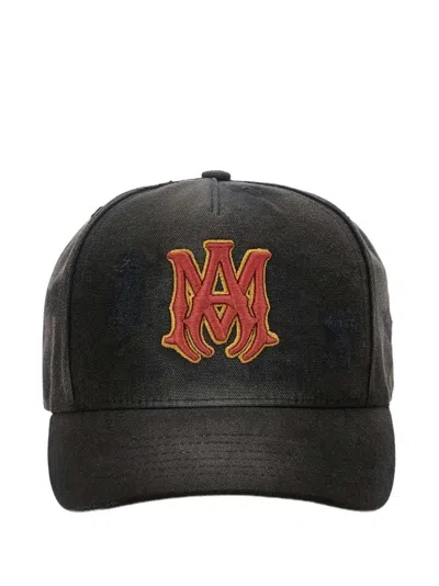 Amiri Ma Outlineo Canvas Hat In Black