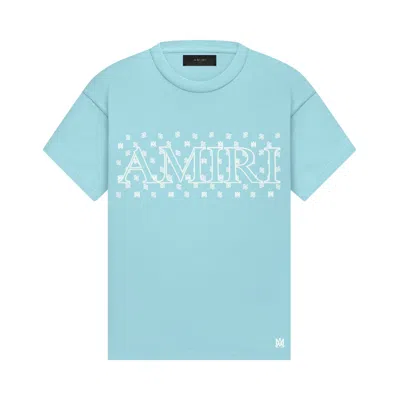Pre-owned Amiri Ma Paisley Tee 'aqua' | Blue | Men's Size Xxxl