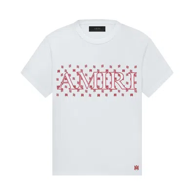 Pre-owned Amiri Ma Paisley Tee 'white'