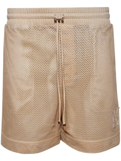 Amiri Ma Perforated Shorts In Tan
