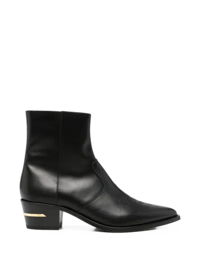 Amiri Leather Ma Pointy Boot In Black