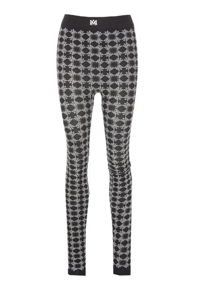 Amiri Elasticized Waistband Leggings All-over Print In Multi