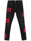 Amiri Men Black Denim Ma Quad Applique Skinny Jeans In Black