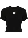 Amiri Black Stretch Cotton Blend T-shirt In Black