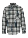 Amiri Ma Quad Bleach Splatter Flannel Button-up Shirt In Black