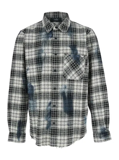 AMIRI MA QUAD BLEACH FLANNEL