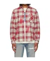 Amiri Ma Quad Bleached Flannel Shirt In Multi