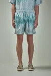 Amiri Ma Quad Bleached Short In Blue