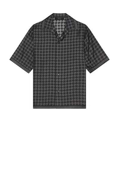 Amiri Ma Quad Bowling Shirt In Black