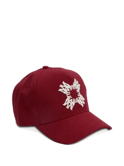 Amiri Ma Quad Canvas Hat In Red